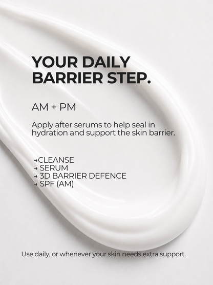 How to use 28N 3D Barrier Defence after serum to help seal in hydration and support the skin barrier