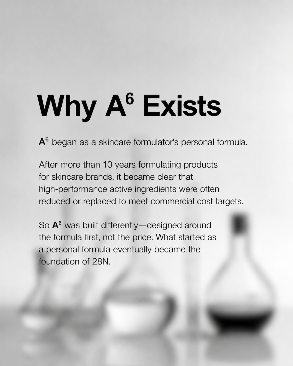 The formulation story behind 28N A⁶ Anti-Ageing Formula, developed around high-performance active ingredients
