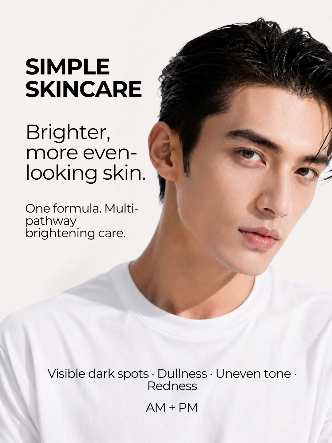 28N B⁶ brightening serum for men targeting visible dark spots, dullness, redness and uneven skin tone