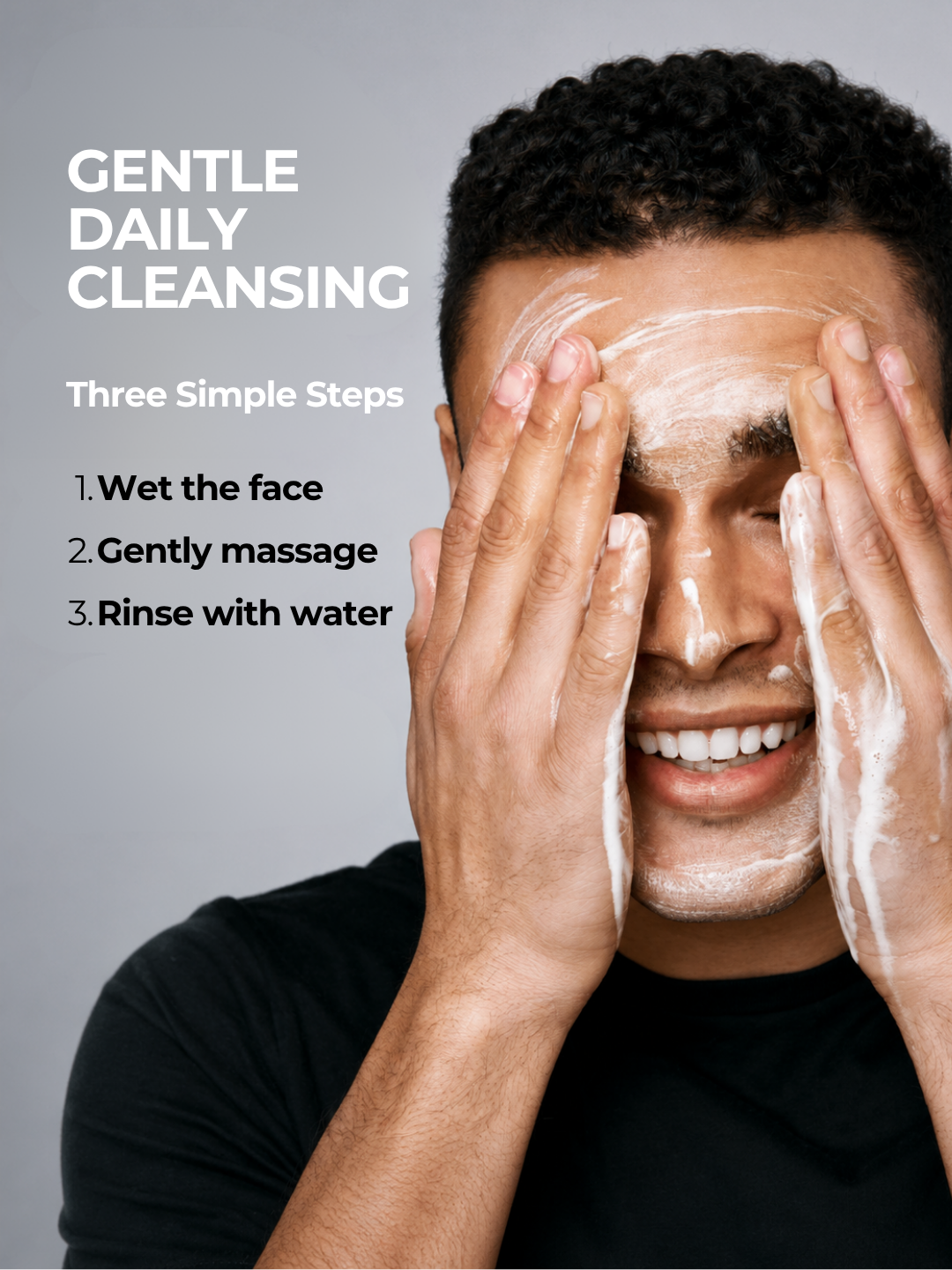 How to use 28N Glycolipid Milk Cleanser as a gentle daily face wash by massaging onto wet skin and rinsing with water