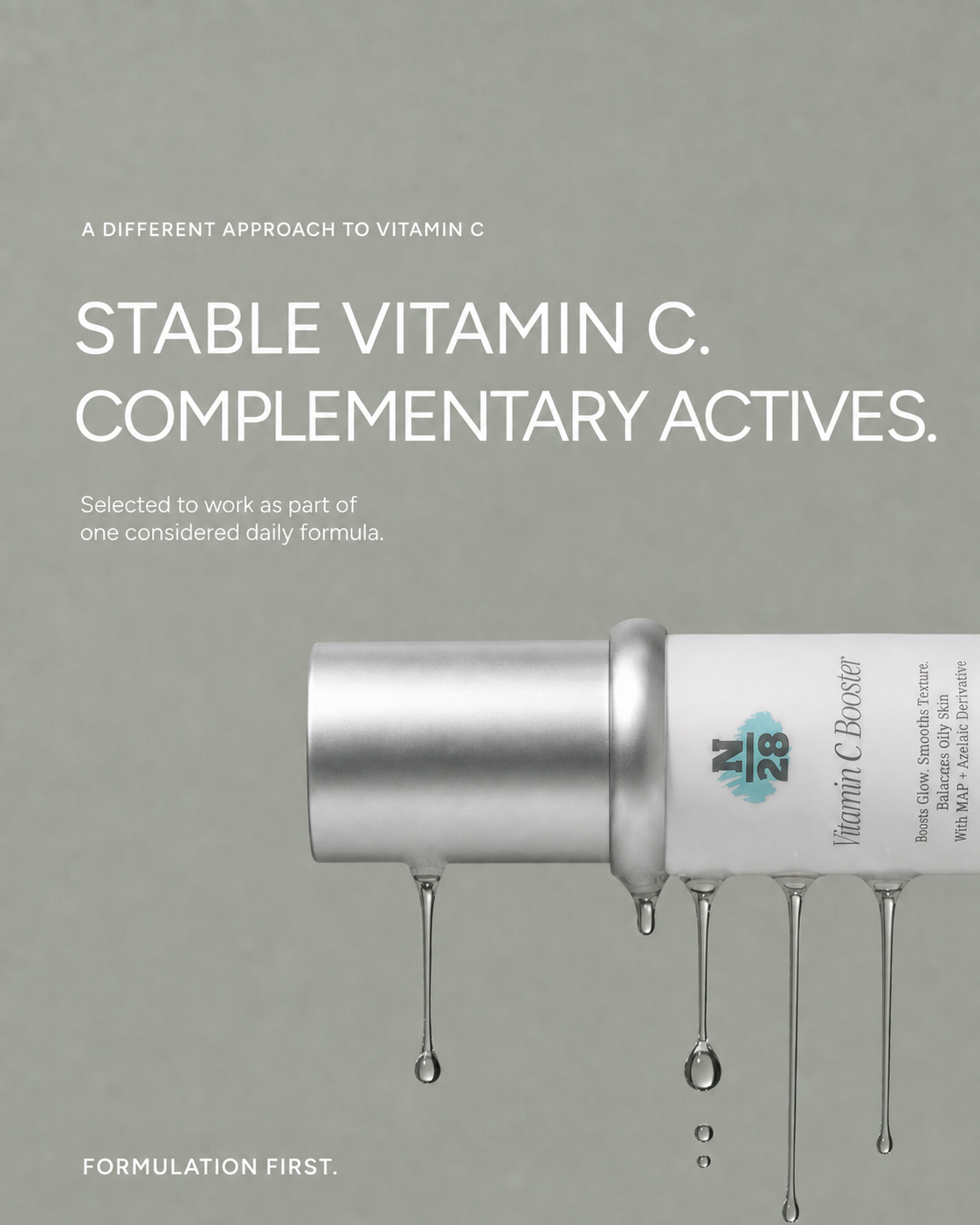 28N Vitamin C Booster formulated with stable vitamin C and complementary actives for daily antioxidant and brightening care