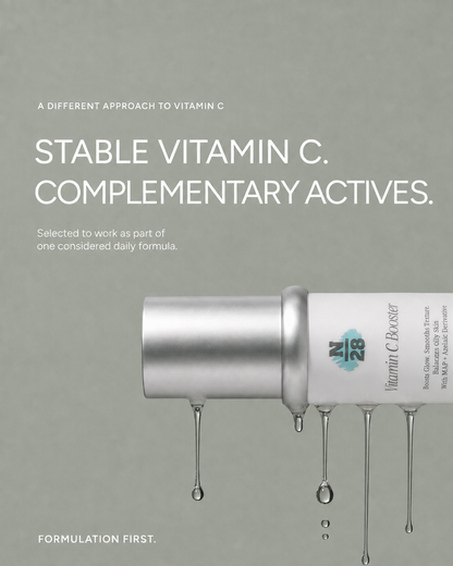 28N Vitamin C Booster formulated with stable vitamin C and complementary actives for daily antioxidant and brightening care