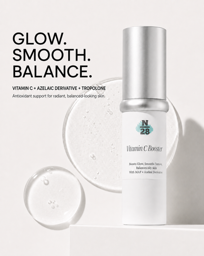 28N Vitamin C Booster with vitamin C derivative, azelaic acid derivative and Tropolone for glow, smoothness and oil balance